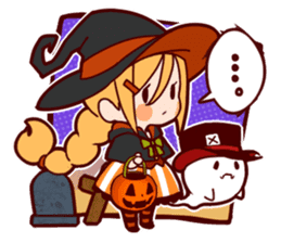 Witch's Halloween sticker #12589920