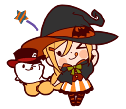 Witch's Halloween sticker #12589921