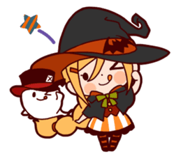 Witch's Halloween sticker #12589921