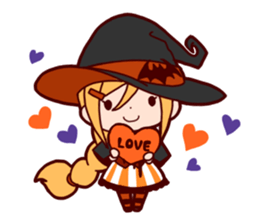 Witch's Halloween sticker #12589922
