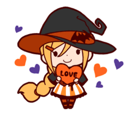 Witch's Halloween sticker #12589922