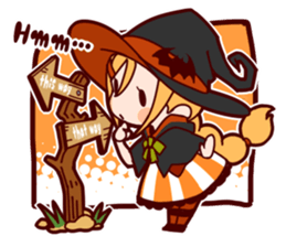 Witch's Halloween sticker #12589923