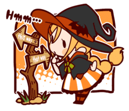Witch's Halloween sticker #12589923