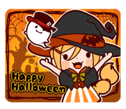 Witch's Halloween sticker #12589924