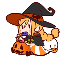 Witch's Halloween sticker #12589927