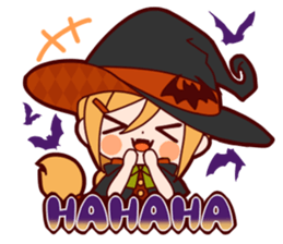 Witch's Halloween sticker #12589929