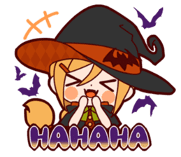 Witch's Halloween sticker #12589929