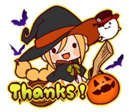 Witch's Halloween sticker #12589930