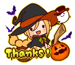 Witch's Halloween sticker #12589930