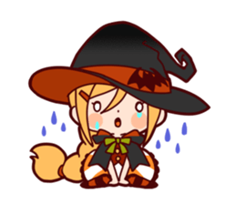 Witch's Halloween sticker #12589931