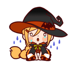 Witch's Halloween sticker #12589931