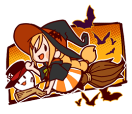 Witch's Halloween sticker #12589933