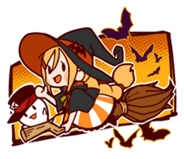 Witch's Halloween sticker #12589933