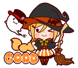 Witch's Halloween sticker #12589935