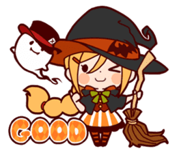 Witch's Halloween sticker #12589935
