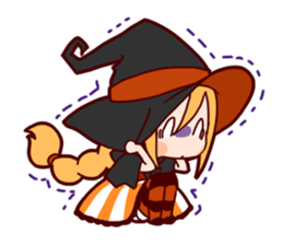 Witch's Halloween sticker #12589937