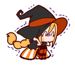Witch's Halloween sticker #12589937