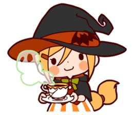 Witch's Halloween sticker #12589940