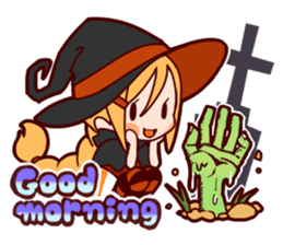 Witch's Halloween sticker #12589941