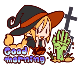 Witch's Halloween sticker #12589941