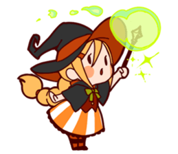 Witch's Halloween sticker #12589942