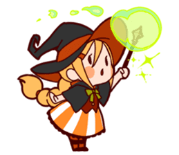 Witch's Halloween sticker #12589942