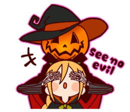 Witch's Halloween sticker #12589947