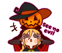 Witch's Halloween sticker #12589947