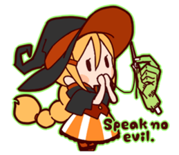 Witch's Halloween sticker #12589948