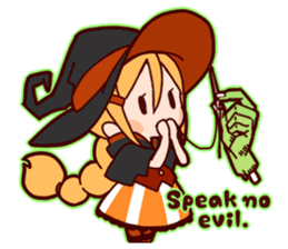 Witch's Halloween sticker #12589948