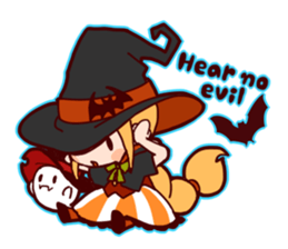 Witch's Halloween sticker #12589949