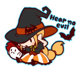 Witch's Halloween sticker #12589949