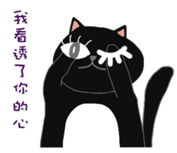 BLACK & WHITE MEOW sticker #12590085