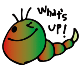 Rainbow caterpillar sticker #12591344
