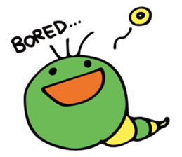 Rainbow caterpillar sticker #12591355