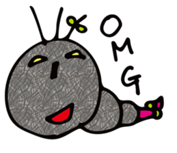 Rainbow caterpillar sticker #12591362