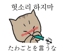 funny expression of cat sticker #12591539