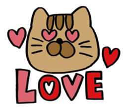 Daily life of a brown cat sticker #12593609
