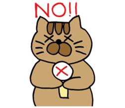 Daily life of a brown cat sticker #12593615