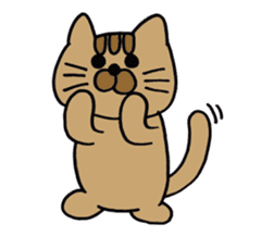 Daily life of a brown cat sticker #12593618