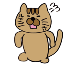 Daily life of a brown cat sticker #12593619