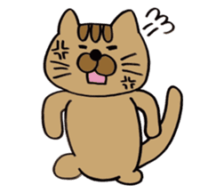Daily life of a brown cat sticker #12593619