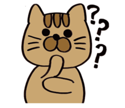 Daily life of a brown cat sticker #12593624