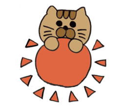 Daily life of a brown cat sticker #12593644