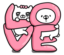 Let's accompanied by a bear~LOVE~ sticker #12593994