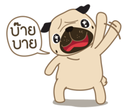 Kaoneaw The Pug sticker #12595400