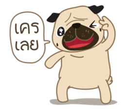 Kaoneaw The Pug sticker #12595402