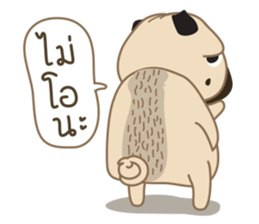Kaoneaw The Pug sticker #12595403