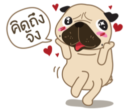 Kaoneaw The Pug sticker #12595404