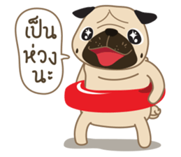 Kaoneaw The Pug sticker #12595405
